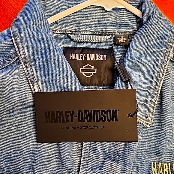 Harley Davidson's Men's Jean Jacket - M - Picture 2 of 4
